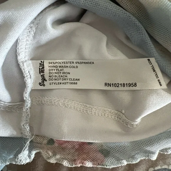 Sugar Thrillz Heavenly Angel Blue Crop Top - Picture 6 of 10